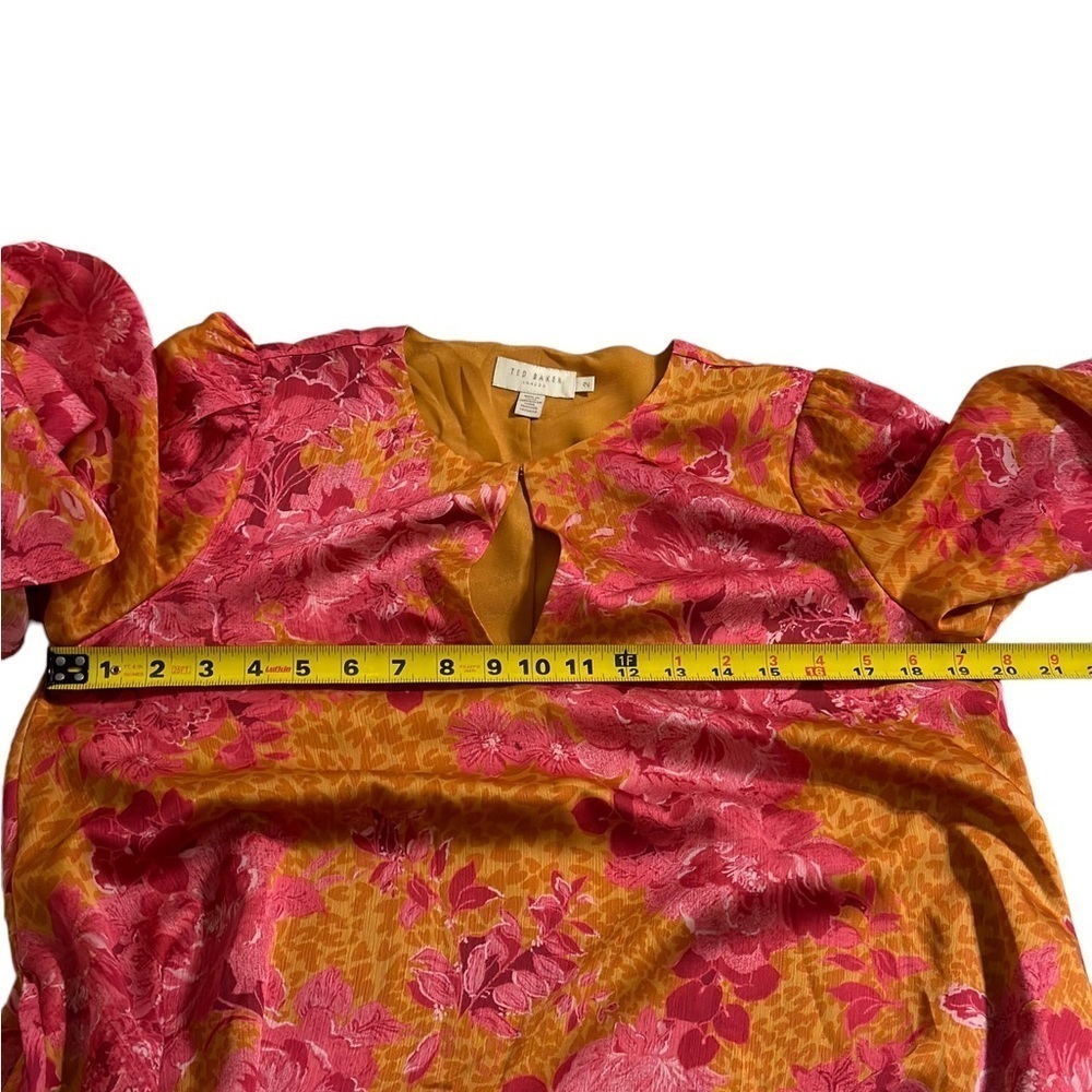 TED BAKER Floral Print Mini Dress US Size 6 - Picture 9 of 14